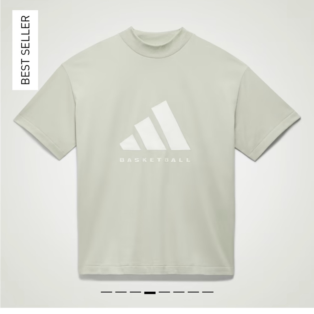 NWT adidas basketball tee size L halo green